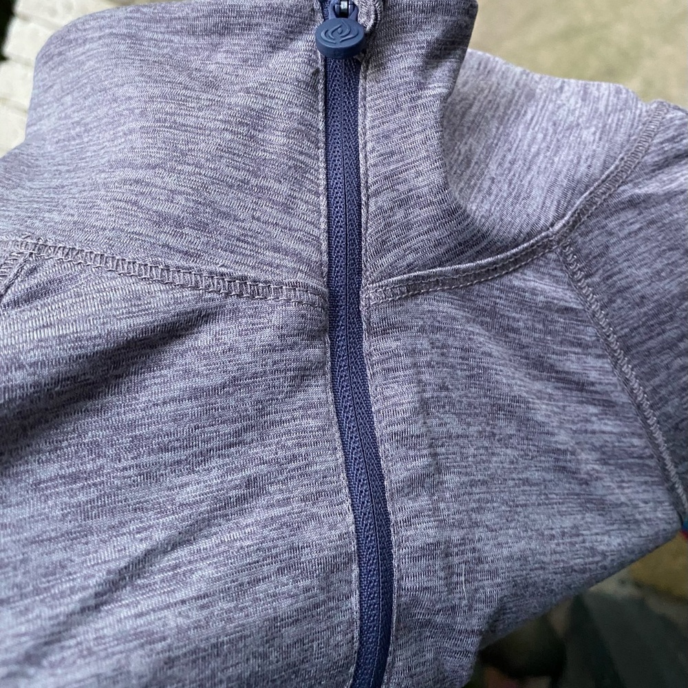 NWOT•Apana Half-Zip Heathered-Purple Pullover